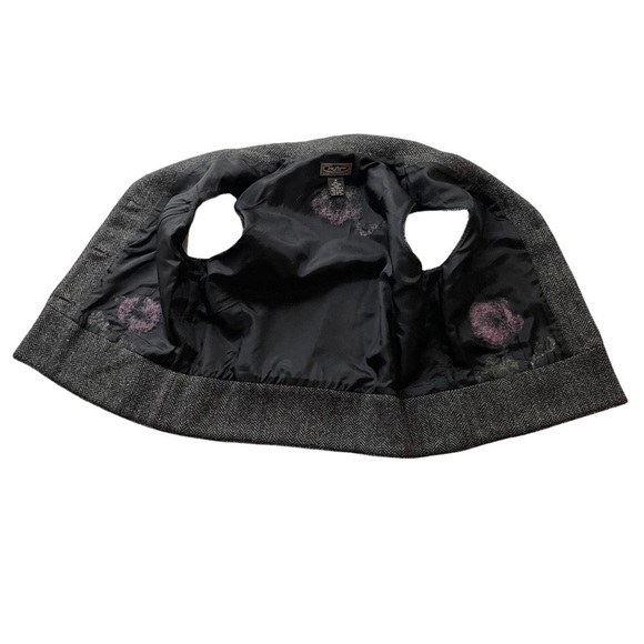 Vintage GAP Wool Vest Gray Pink Size Medium Herringbone Classic Tailored Y2K - Picture 10 of 11